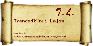 Trencsényi Lajos névjegykártya