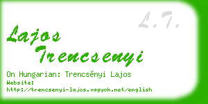 lajos trencsenyi business card