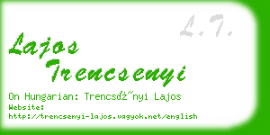 lajos trencsenyi business card